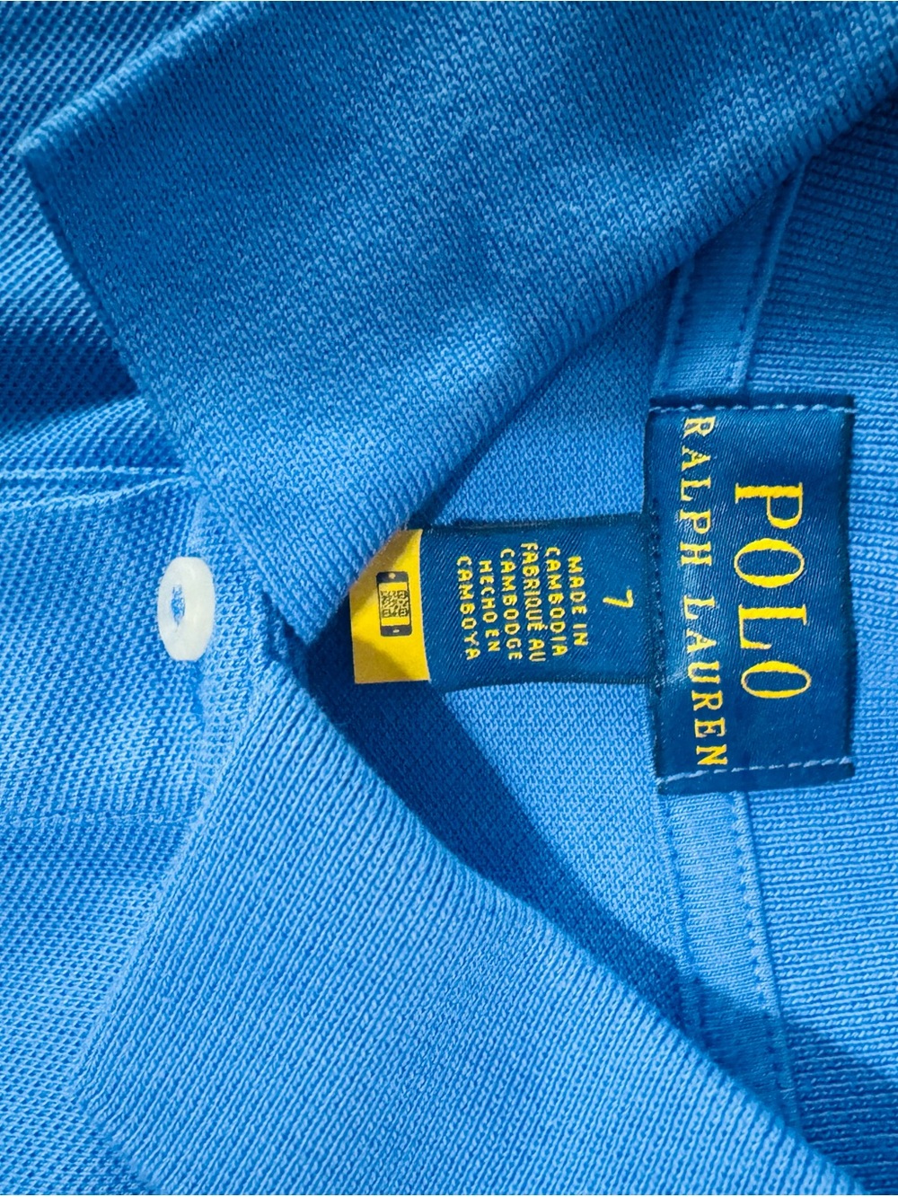Polo by Ralph Lauren Men’s Bright Blue Classic Mesh Polo